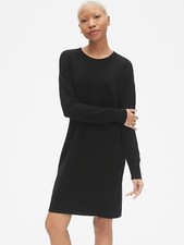 NWOT Gap Cozy Crewneck Sweater Dress, True Black SIZE XXL          #399042 E1220