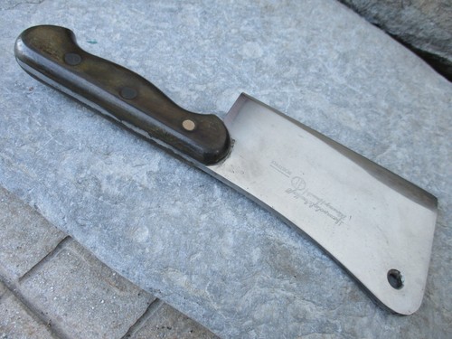 Vintage Germany Rostfrei Meat Tool Strong Cleaver Butcher Stainless Steel Knife - Picture 7 of 15