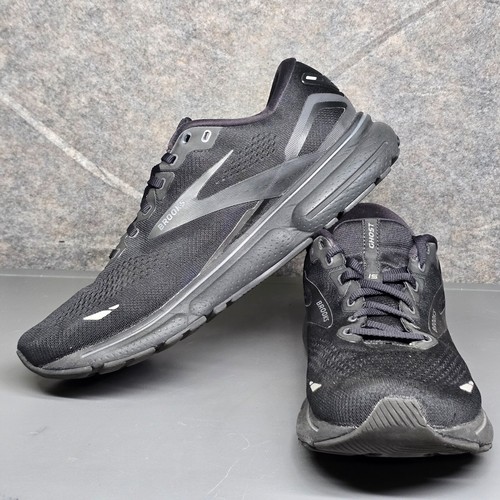 Brooks Ghost 15 scarpe da corsa uomo 11,5 D nere sneakers comode stringate - Foto 2 di 11