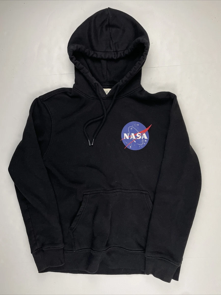 Hu0026amp;M Logg Pullover Hoodie Sweatshirt NASA Men's S Cotton Blend Black |  eBay