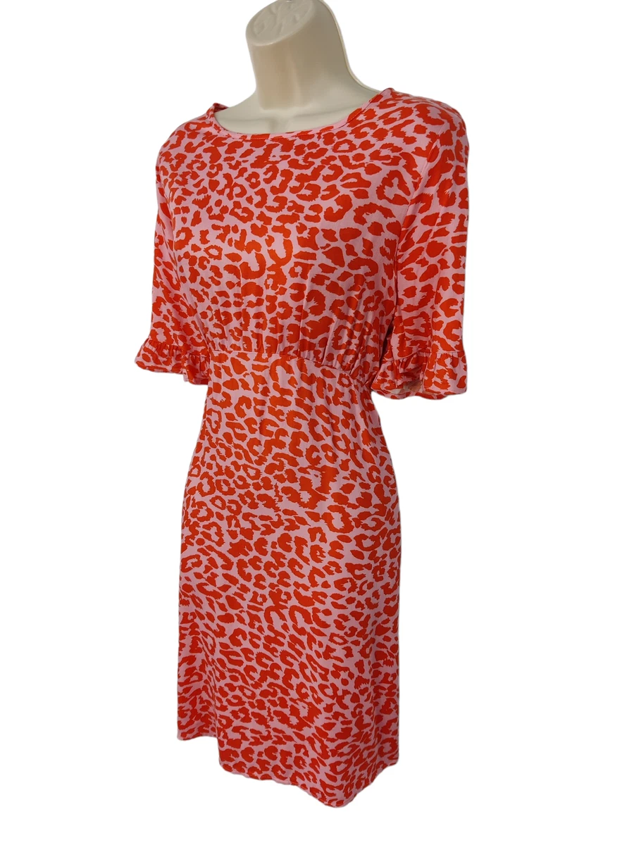 Abito leopardato shop rosso