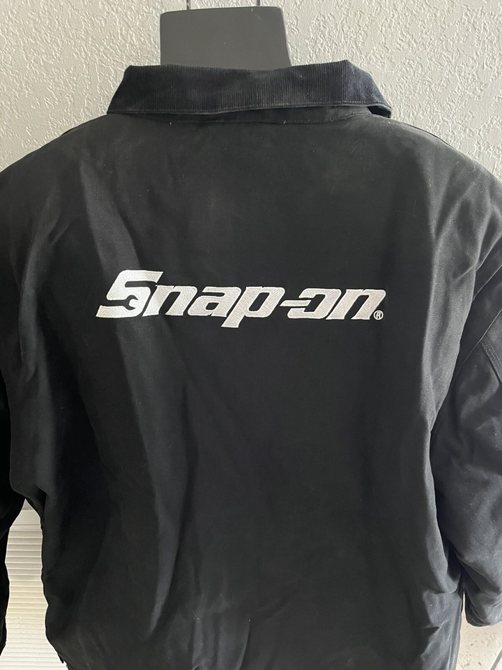 Snap On Tools Jacket Black White Letters Size 3XL No Hood eBay