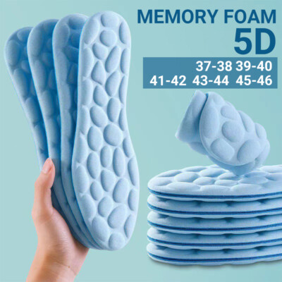 5D Memory Foam Sport Orthopädische Massage Einlagen für Schuhe Damen Herren Atmungsaktiv
