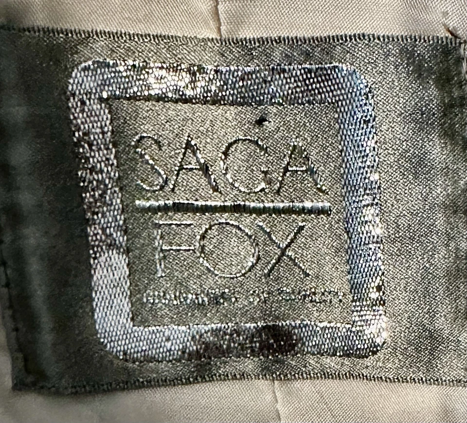 Abrigo de piel de zorro azul vintage Saga Fox talla mediana Foto 2 de 4