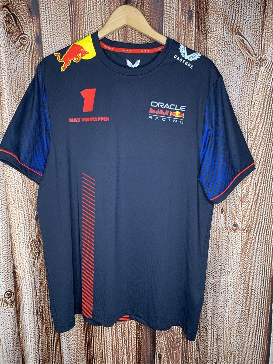 Red Bull Racing F1 Men's 2023 Max Verstappen Team T-Shirt- Navy