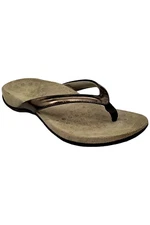Vionic Women's Dillon Leather Slip On Sandal Pewter Mirror