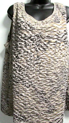 Women's Size 3X Multicolor Sleeveless Animal Print Pullover Top By C J Banks