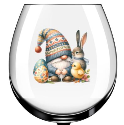 x12 Ostern Küken Hase Gnome Gonk Glas Vinyl Aufkleber Aufkleber Farbe vb138