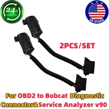 OBD2 To Bobcat Diagnostic Adapter Connector Harness 2PC For Service Analyzer v90