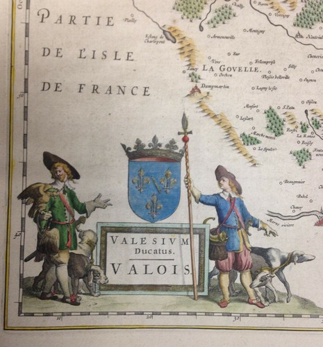 Joan Blaeu handfarbig ~ 1667 ANTIKE KARTE, FRANKREICH ~ Valois ATLAS MAIOR - Bild 2 von 7