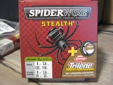 SpiderWire MGRN Stealth Braid Fishing Line 8 LB 125 YDs  25 YDs Fluoro Leader