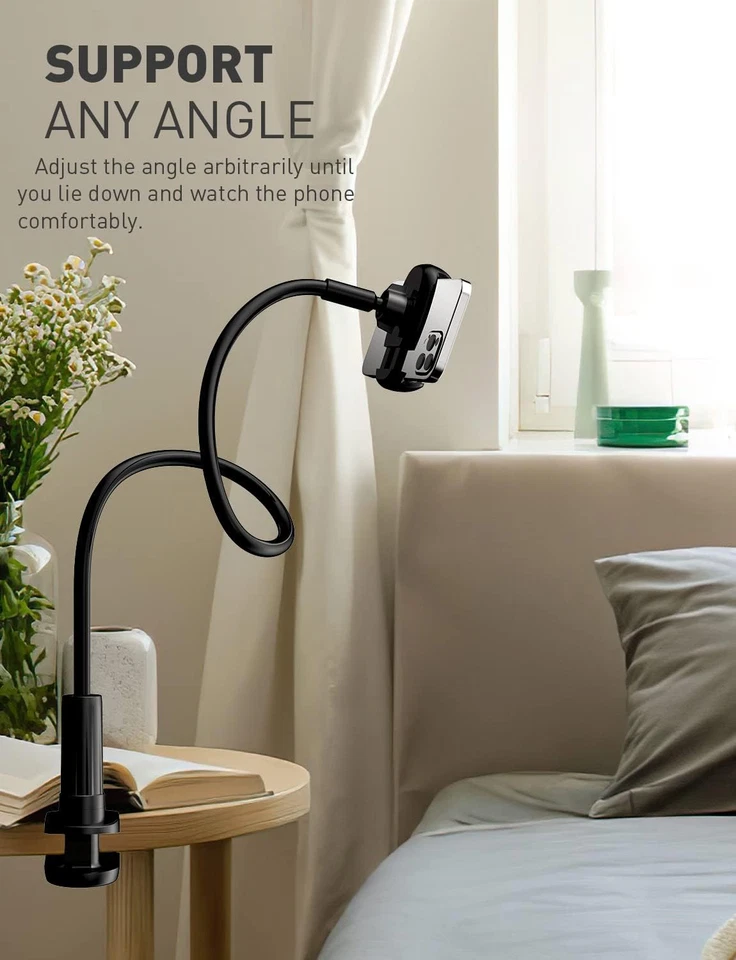 Porta Cellulare, Supporto Cellulare Letto - Collo Oca Supporto Regolabile per Ip - Immagine 3 di 4