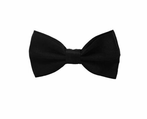 All Black Bow Tie & Suspender Set Tuxedo Wedding Suit Formal Men's Accessories - Picture 3 of 5