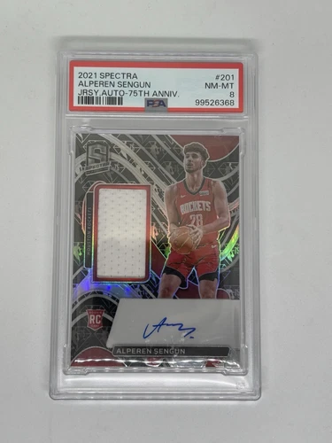 2021-22 Panini Spectra 75th Alperen Sengun Rookie Patch Auto /75 RC Sealed #201