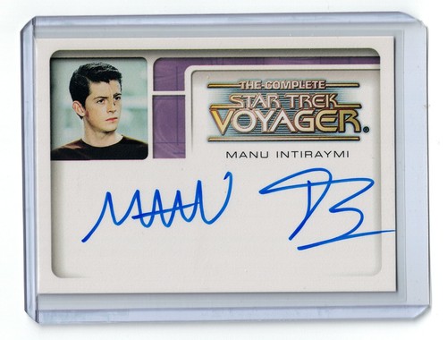 MANU INTIRAYMI AS ICHEB AUTOGRAPH CARD A1 2002 THE COMPLETE STAR TREK VOYAGER
