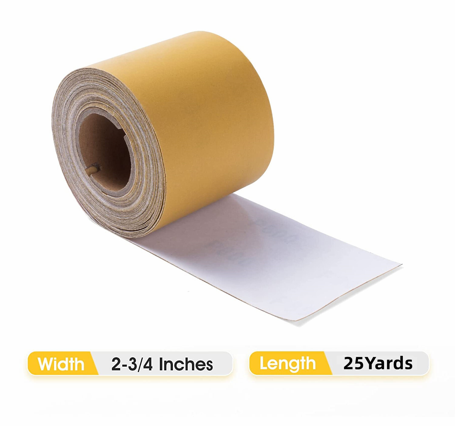 2.75"x 25yd 60800 Grit PSA Adhesive Sandpaper Roll 23/4" Gold Sticky Back Roll eBay