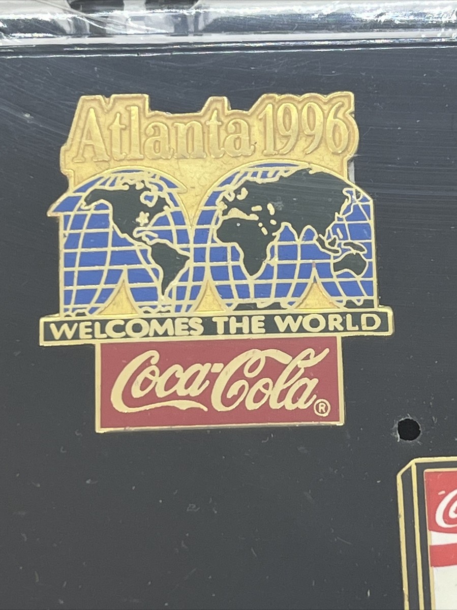 Set Of 3 Atlanta 1996 Coca-Cola Olympics Pins Vending Machine