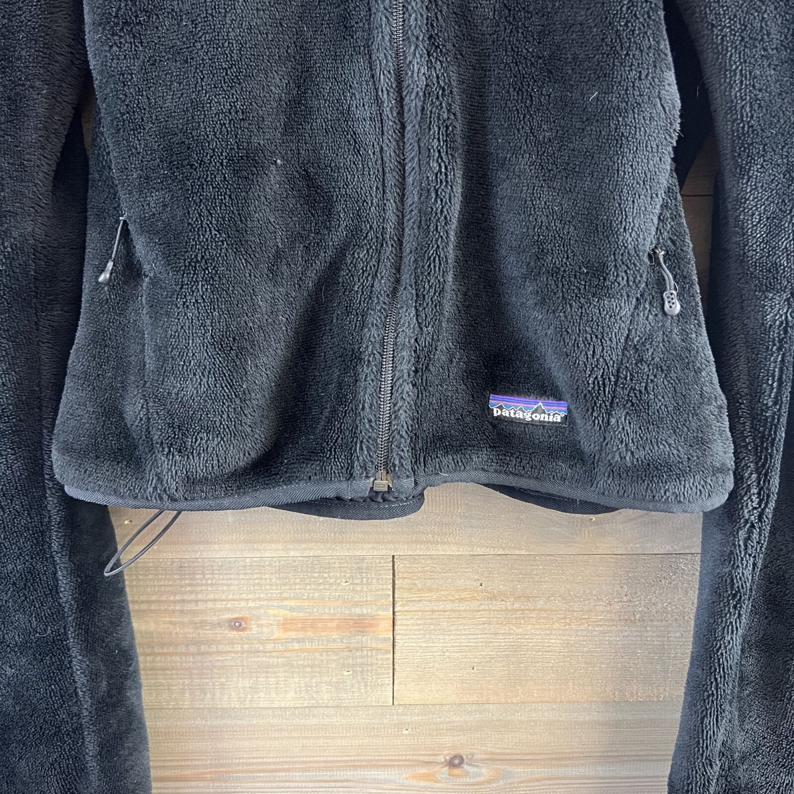 Patagonia Womens Jacket Full Zip Fleece Pockets Black Size Medium thumbnail 5