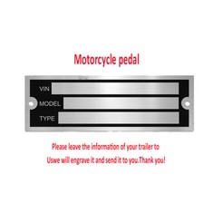 Engraved Aluminum VIN Vehicle ID Tag Trailer Plate Motorbike   100x33mm