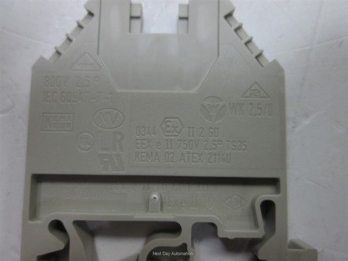 New Box of 90 Wieland WK 2,5/U Feed Thru Terminal Blocks, 600V 25A, 24-12 AWG - Picture 4 of 4