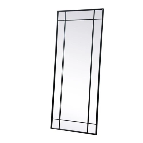 Elegant Decor Viola 30x70" Metal & MDF Panel Full Length Mirror in Black - Picture 3 of 9
