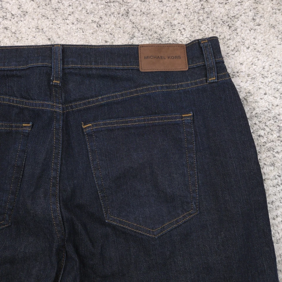 Michael Kors Jeans Mens 36 38x30 Straight Leg Regular Fit Stretch Dark Blue GUC - Image 4 of 4