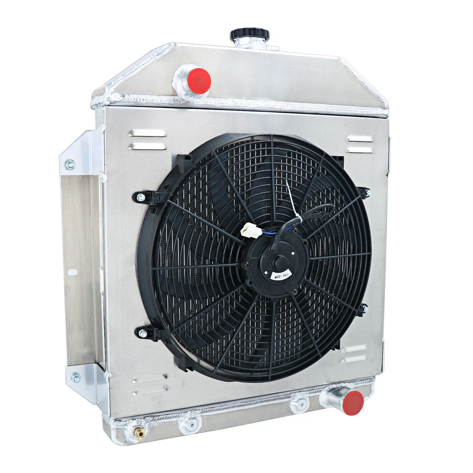 4-Row Radiator+Shroud+Fan For 1949-53&1950 Ford Country Squire Sedan 3.5L-4.2L Foto 3 de 4