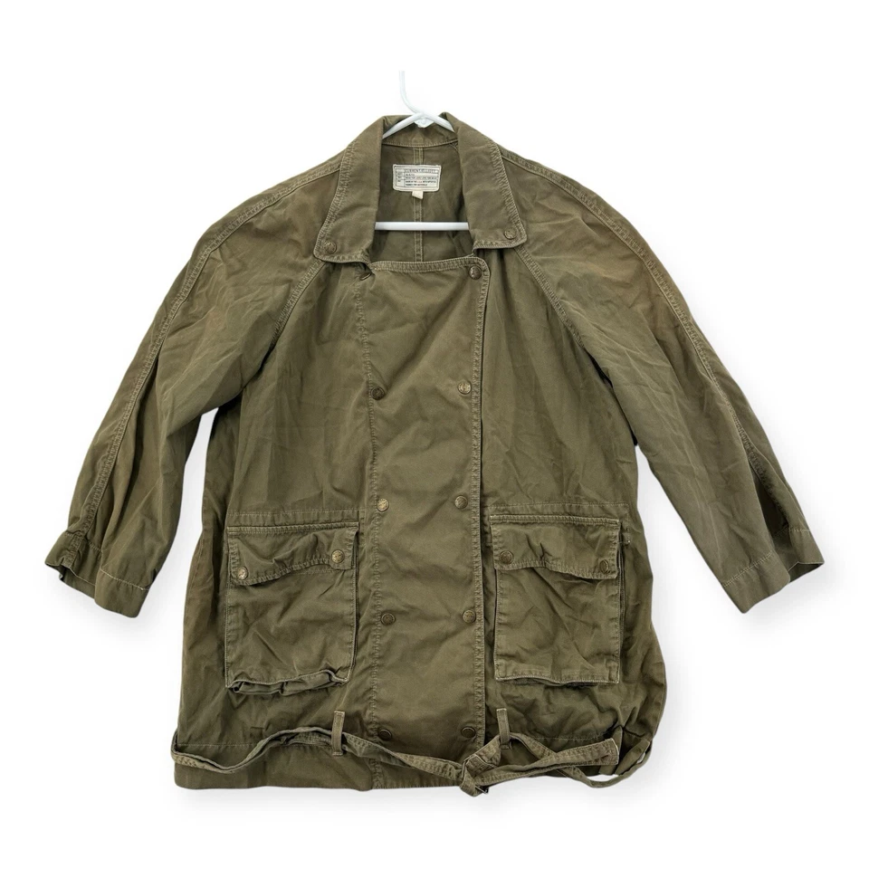 Куртка женская Current Elliot Utility размер 2 кармана на молнии на кнопках армейская военная ДЕФЕКТ - Изображение 2 из 4