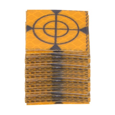 80pcs Survey Reflector Sheets 30mm Self-adhesive Survey Target Mark, Yellow