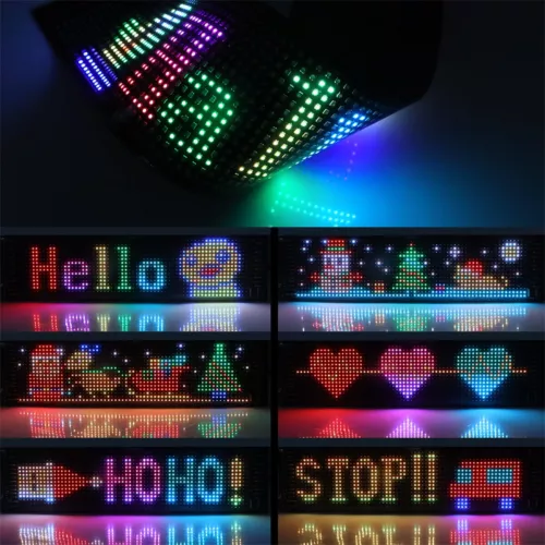RGB Programmable Eyes Led Matrix for Car Window Colorful Eye Lamp Track Van - Picture 3 of 15