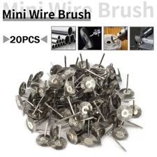 20PCS Stainless Steel Wire Wheel Brush Drill Polishing Clean for Rotary Tool