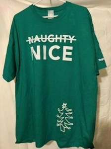 Toys "R" Us Christmas Naughty & Nice T-Shirt - Green - Size X Large