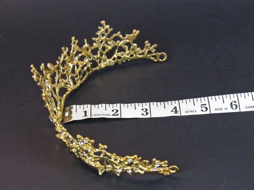 Goldton Blume & Strass Tiara - Bild 7 von 8