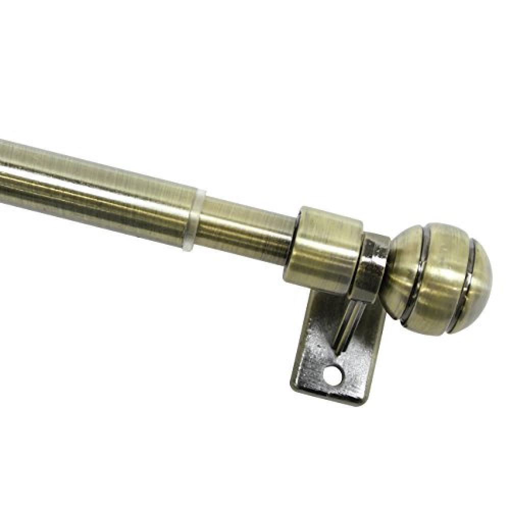 (TG. 60-100 cm) Gardinia 4150 Asta Merano per Tende Café, Metallo, Ottone Antic