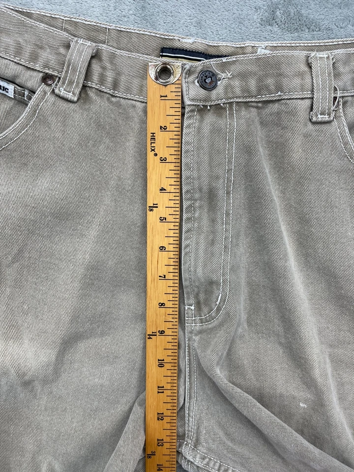 Pantalones Cortos de Jean Carpintero BC Ethnic Mfg Co 36 Beige Denim Algodón Foto 3 de 4