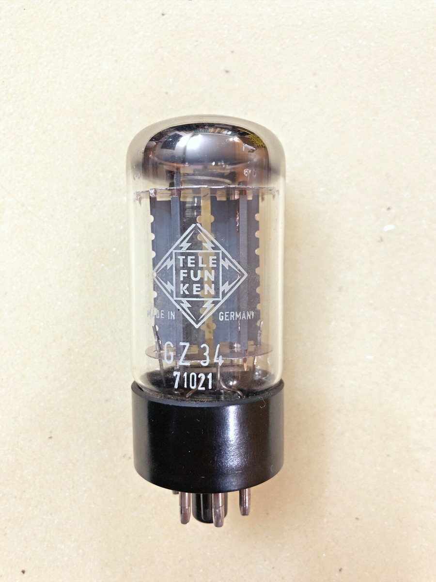 Telefunken GZ34 5AR4 F32 By Mullard O Getter NOS Tested NOS