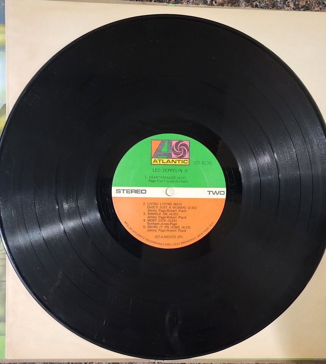 US盤LP/LED ZEPPELIN レッドツェッペリン/2nd SD-8236 US盤LP/LED ZEPPELIN レッドツェッペリン/2nd SD-8236 LED