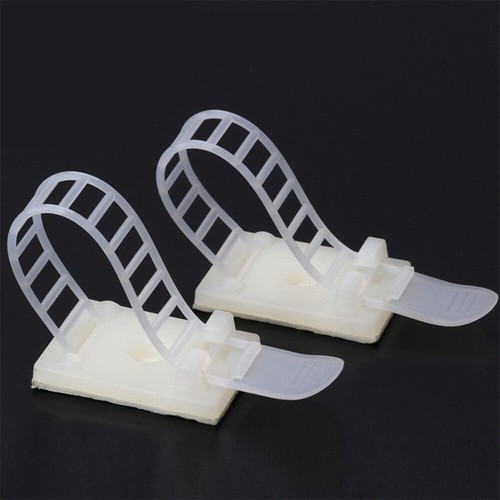 50 Pcs Adhesive Cable Tie Mounts Wire Clamp Cord Management Ties - Photo 3/8