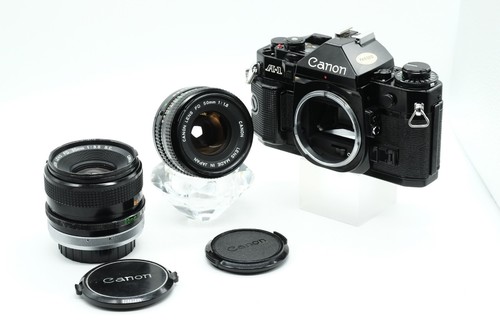 * EXCELLENT * Canon A-1 + Canon FD 50mm 1.8 + Canon 35mm 3.5 S.C NEW LIGHT SEALS