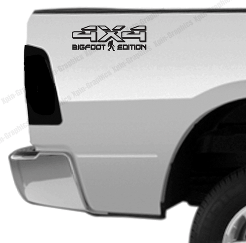 2x 4x4 Bigfoot Edition Sticker Decal Truck Bed Side Fits Ford GMC Chevrolet Ram - Picture 1 of 2