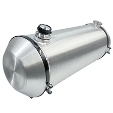Universal 12x33'' 15 5/8 Gallon 1/4 NPT Spun Aluminum Gas Tank Fuel Tank W/Gauge