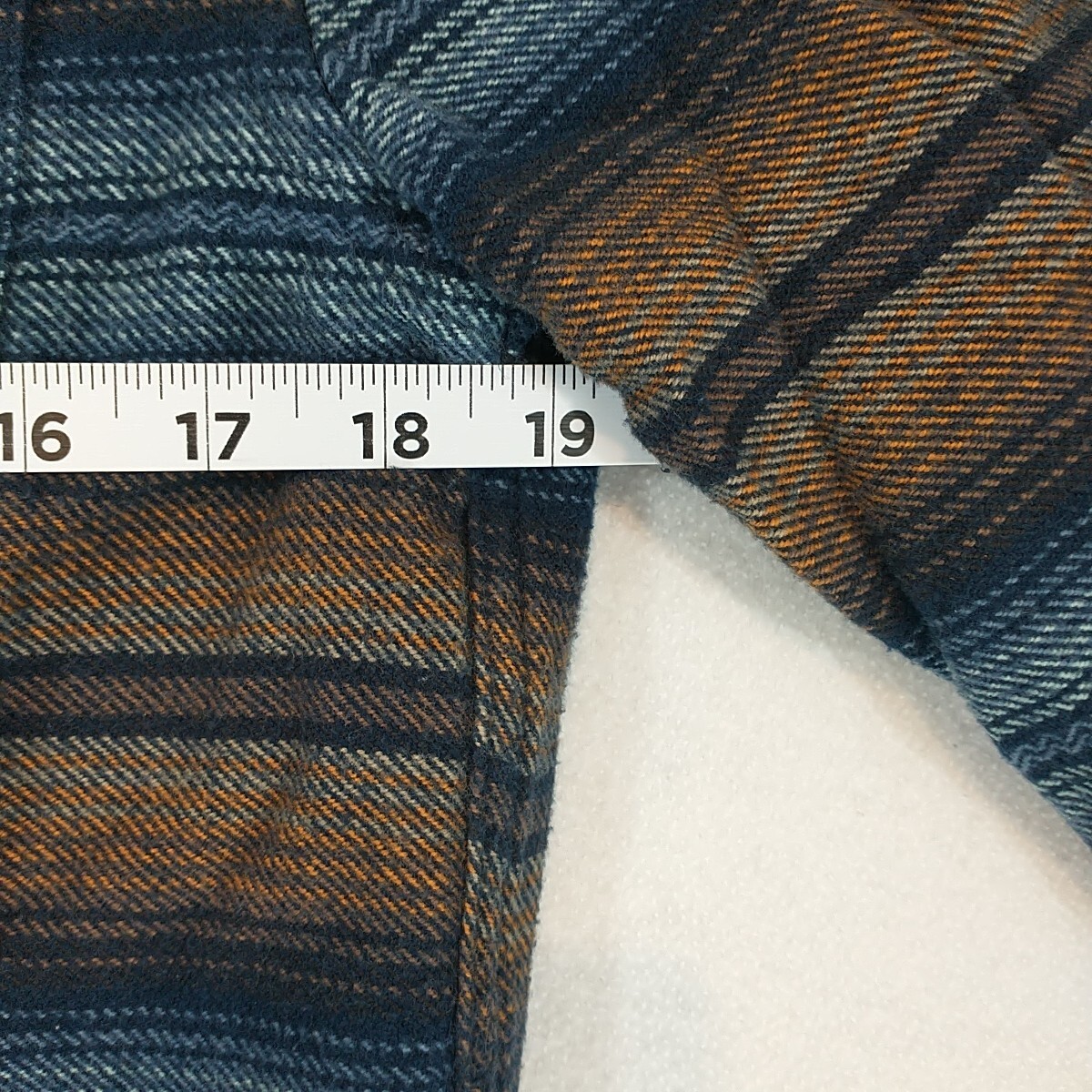 FAHERTY Blue Orange Button Up Flannel Organic Cot… - image 5