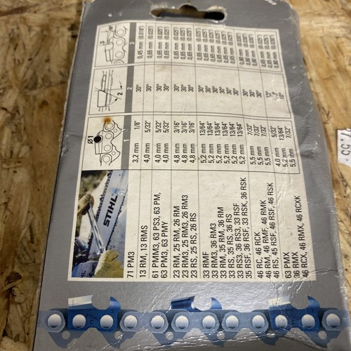 STIHL 3616- 000-0044 Chainsaw Chain Fits 30cm 12" MS210 MS210 MS211 MS230 MS231 - Picture 2 of 3
