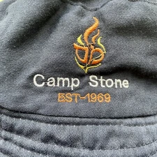 Bucket Hat Blue Zipper Jewish Camp Stone Sugar Grove PA Souvenir￼ 1969