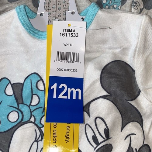 Disney Baby 2-pack Blanket Sleeper Micky & Minnie 12M New! - Picture 9 of 9