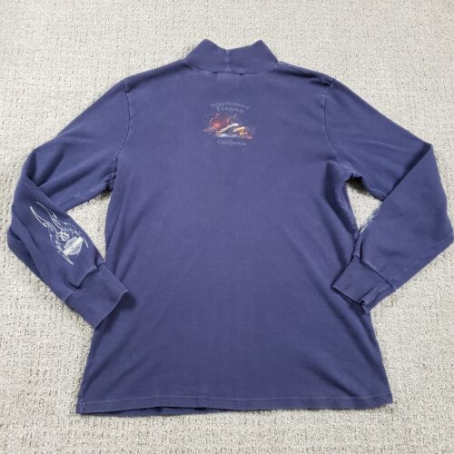 Camisa Harley Davidson Mujer 2XL Azul Manga Larga Cuello Tortuga De Colección Y2k 00s Bicicleta - Imagen 8 de 15