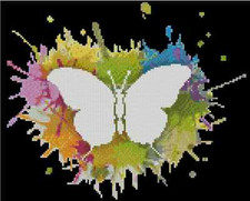 Abstract Butterfly Counted Cross Stitch Chart  No. 19-112