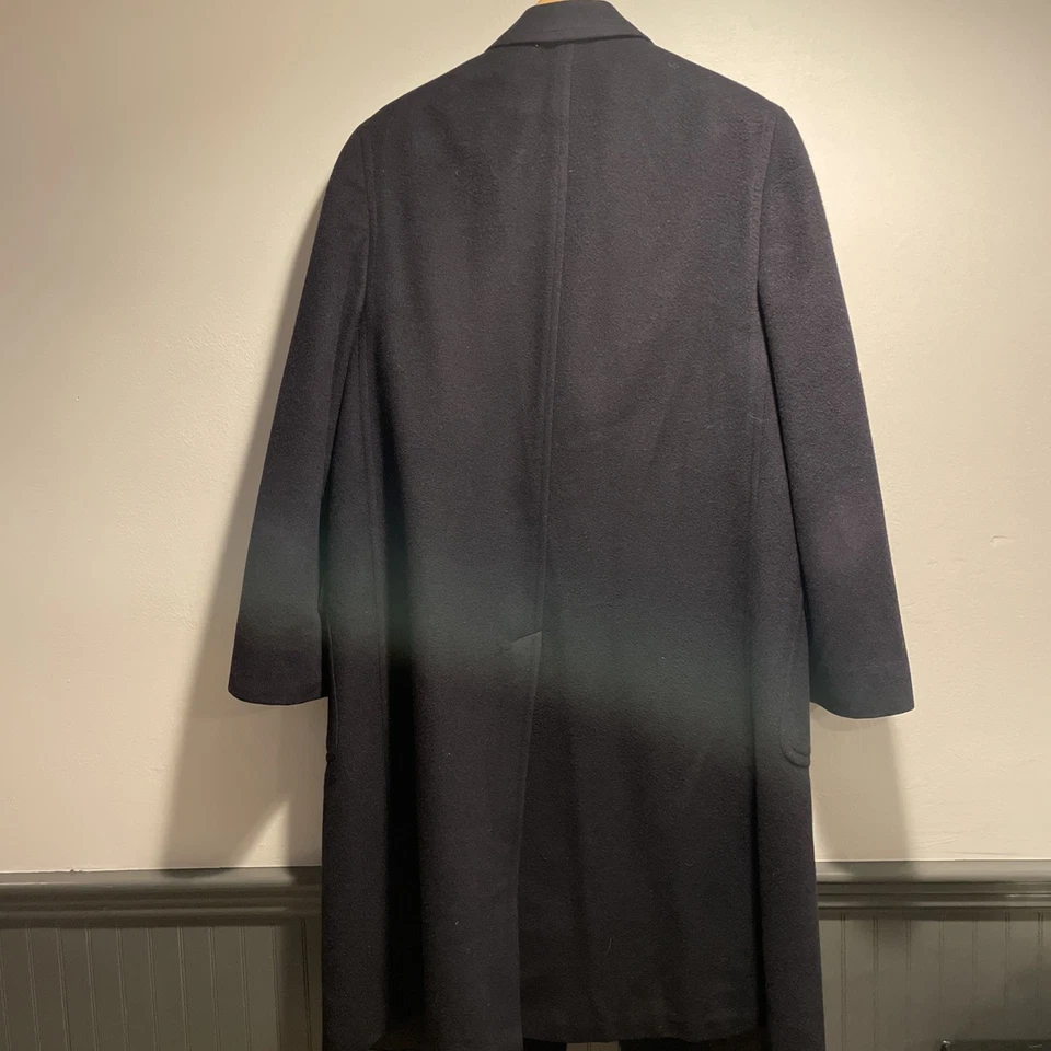 ВИНТАЖНОЕ КАШЕМИРОВОЕ ПАЛЬТО BROOKS BROTHERS G2U ТЕМНО-СИНЕЕ ПАЛЬТО 42R - Изображение 4 из 4