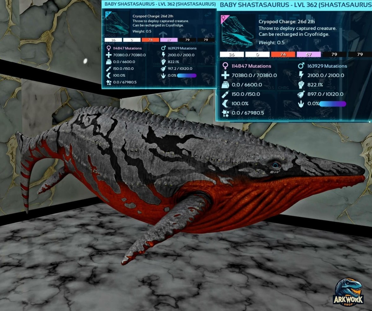 🦖ARK Survival Ascended Shastasaurus Top Stats PVE PS5/XBOX/PC | eBay