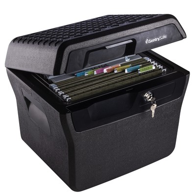 Fireproof and Waterproof Lock Box with Key Lock, File Safe with Carrying Hand...